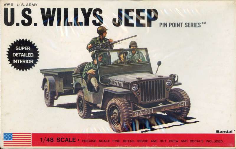 U.S. Willys Jeep - 1/48 Scale (Bandai)(BAN8284)(ON0262)