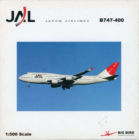 Boeing 747-400 Japan Airlines - 1/500 Scale (Big Bird)(BB5-2002-36)
