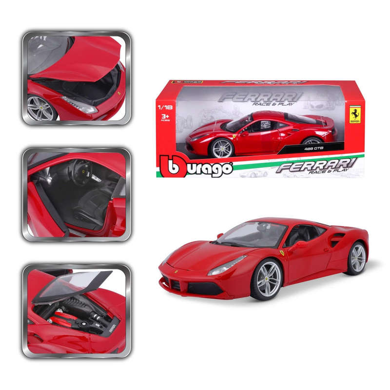 Ferrai 488 GTB - 1/18 Scale (Burago 18-16008)