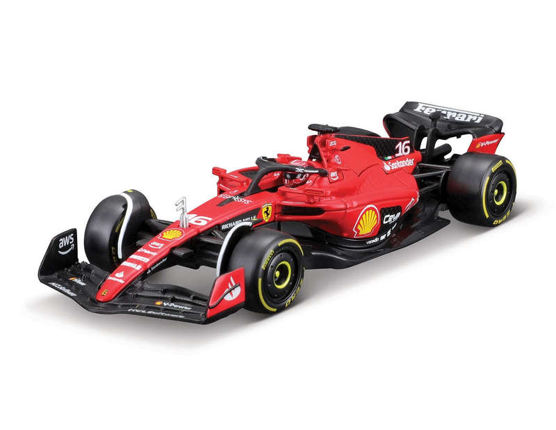 Ferrari F1 SF-23 with helmet/collectors hard case ##16 Charles Leclerc - 1/43 Scale (Burago 18-3683