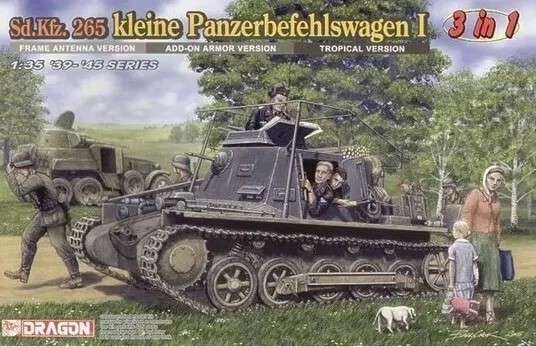 Sd.Kfz.265 kleine Panzerbefehlswagen I 3 in 1 - 1/35 Scale (Dragon)(DN6222)(ON0178)