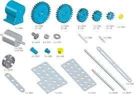 Universal Gear Set with Standard Motor and Assorted Spockets/Axles. (Eitech)(EIT00135)