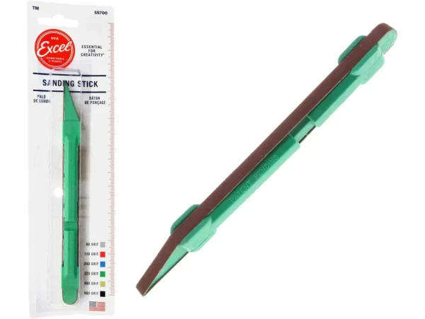 Green Sanding Stick with single #320 Sanding Belt Excel 55714