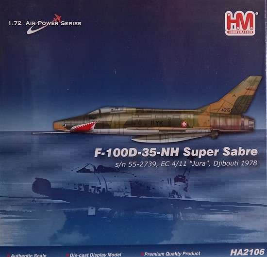 F-100D-35-NH Super Sabre French Air Force - 1/72 Scale (Hobby Master)(HA2106)(TAS018415)