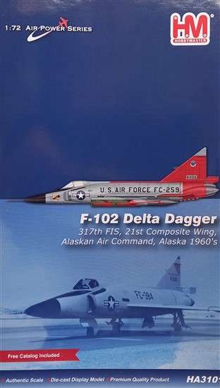 F-102 Delta Dagger USAF - 1/72 Scale (Hobby Master)(HA3101)(TAS018556)