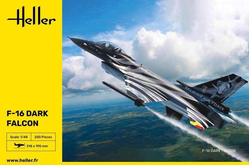 General Dynamics F-16 Dark Falcon - 1/48 Heller  30411