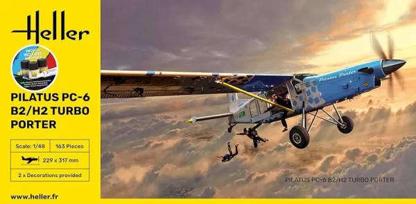 Pilatus PC-6 B2/H2 Turbo Porter Starter Kit - 1/48 Scale (Heller 35410)