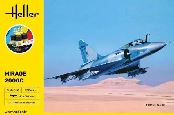 Mirage 2000C  Starter Kit - 1/48 Scale (Heller 56426)