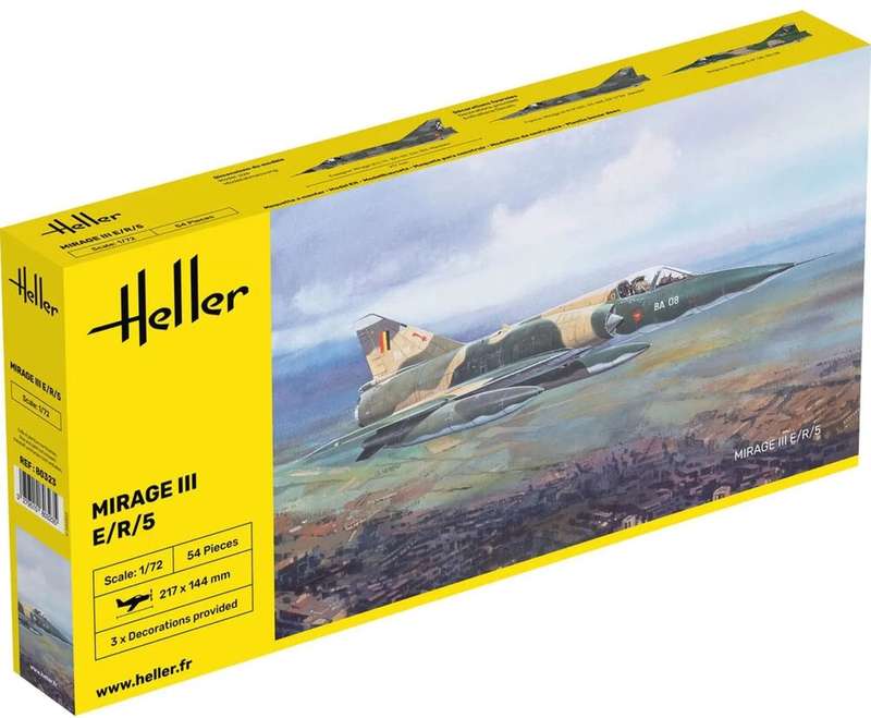 Mirage IIIE/R/5/BA - 1/72 Scale (Heller)(HEL80323)