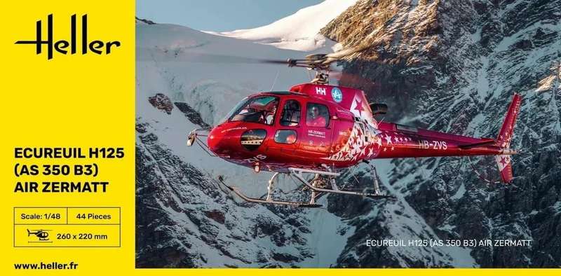 Airbus H125 (AS.350 B3) Ecureuil (Squirrel) - 1/48 Scale (Heller)(HEL80490)