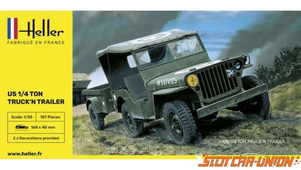 US 1/4 Ton Truck & Trailer - 1/35 Scale (Heller 81105)