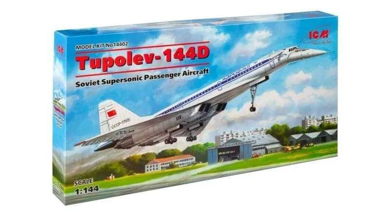 Tupolev Tu-144D Aeroflot - 1/144 Scale (ICM)(ICM14402)(TH2485)