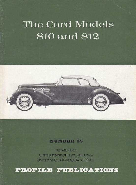 Car Profile Publications No 35 - The Cord Model 810 and 812 (CPP35)