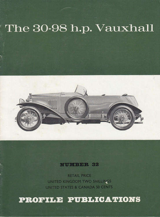 Car Profile Publications No 32 - The 30-98 h.p. Vauxhall (CPP32)