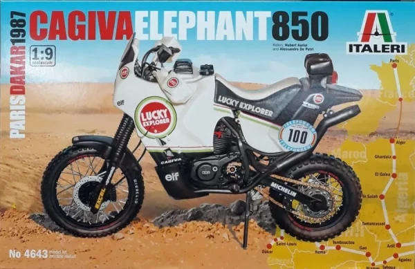 Cagiva"Elephant" 850 Paris-Dakar1987 - 1/9 Scale (Italeri 4643)