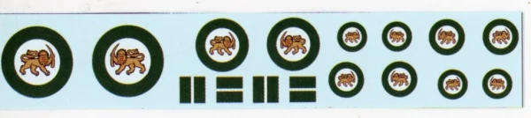 Rhodesian Air Force National Markings Decal Set A - 1/72 Scale (Viper Decal MAF72009A)