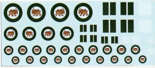 Rhodesian Air Force National Markings Decal Set B - 1/72 Scale (MAF72009B)