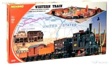 Western Train with Layout - H0 Gauge (T109)(Mehano)