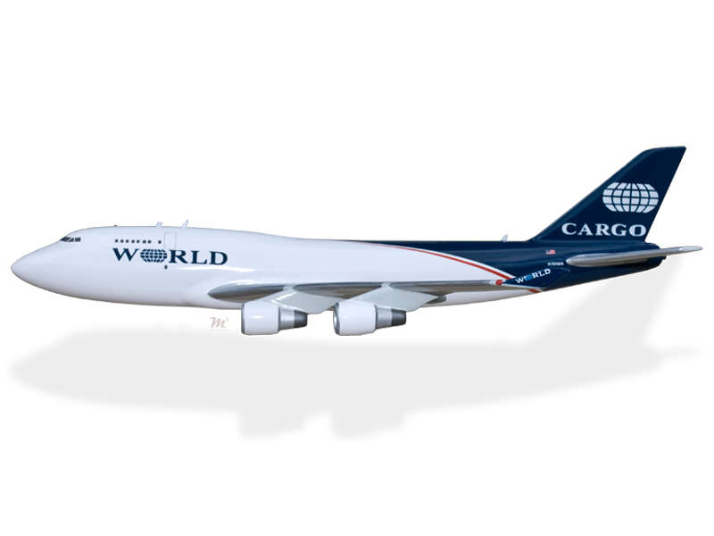 Boeing 747-4H6 (BDSF) World Airways Cargo - 1/400 Scale (Magic Models MMN740WA)