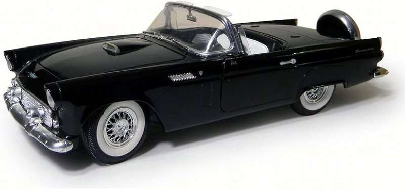 Ford Thunderbird Black 1956 - 1/18  (Motormax MOT73173)