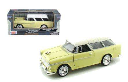 Chevy Bel Air Nomad Light Yellow 1955 - 1/24  (Motormax MOT73248)
