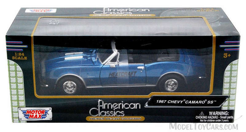 Chevy Camaro SS Convertible Met Blue 1967 - 1/24  (Motormax MOT73301)