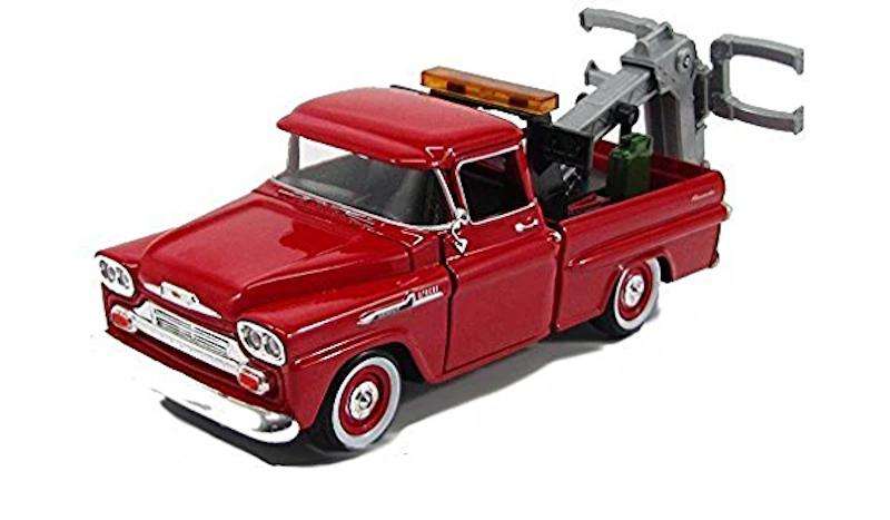 Chevy Apache Fleetside Pickup Tow Truck Red 1958 - 1/24  (Motormax MOT75343AC)