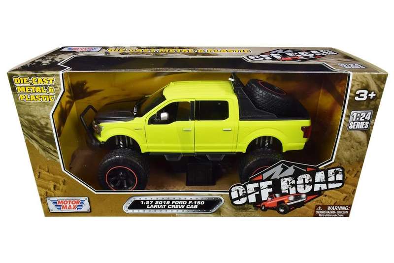 Ford F-150 Lariat Crew Cab Off Road Yellow 2019 - 1/24 Scale  (Motormax MOT79146)
