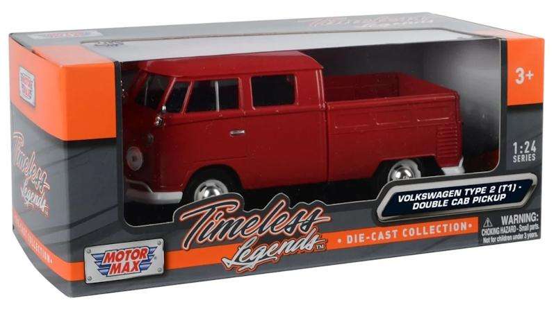 Volkswagen Type 2 (T1) - Pickup Red - 1/24 Scale  (Motormax MOT79343)