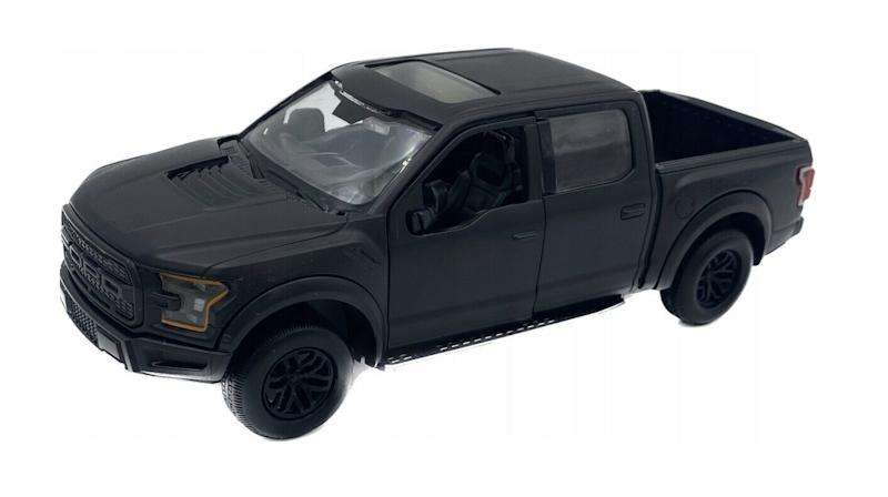 Ford F150 Raptor Matt Black 2017 - 1/27 Scale  (Motormax MOT79344)