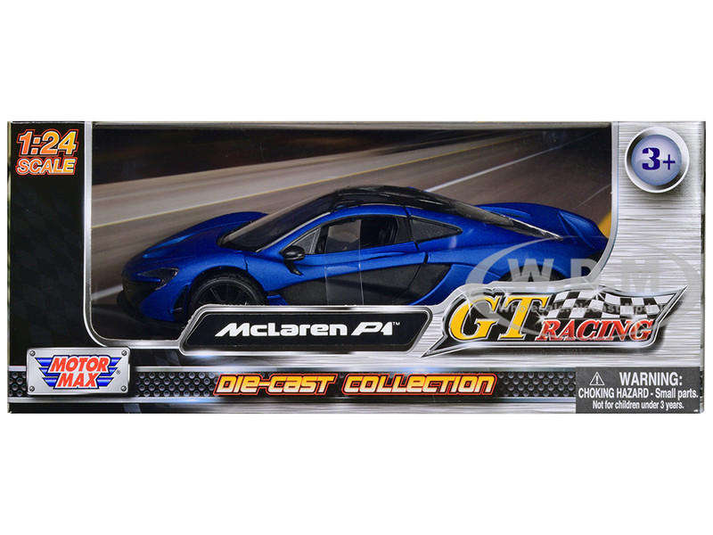Mclaren P1 GT Racing Matt Blue - 1/24 Scale  (Motormax MOT79508)
