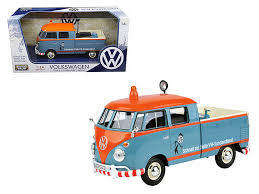 Volkswagen Type 2 T1 Service Pickup Gulf Blue - 1/24 Scale  (Motormax MOT79555)