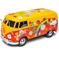 Volkswagen Type 2 (T1) - Delivery Van Flower Power - 1/24 Scale (Motor Max MOT795563)