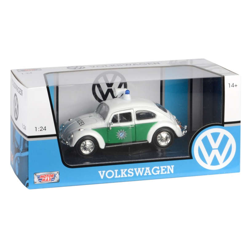 Volkswagen Beetle German Police (White) 1966 - 1/24 Scale (Motormax MOT79588)