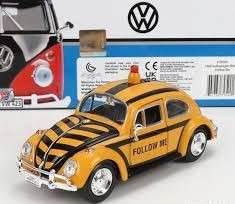 VW Beetle Airport Port Follow Me Service Car (Orange) 1966 1/24 Scale (Motormax MOT79590)