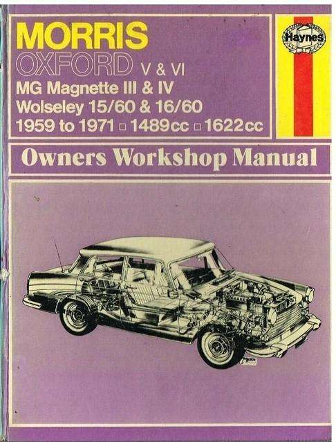 Morris Oxford V & VI MG Magnette III & IV Wolseley 15/60 & 16/60 1959-1971 1489cc 1622cc (09005508)