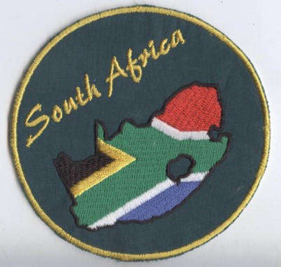 South Africa Map/Flag Cloth Patch PA87