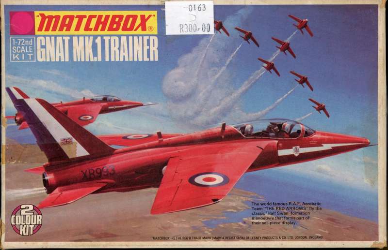 Gnat Mk.1 Trainer - 1/72 Scale (Matchbox)(PK-15)(ON0163)