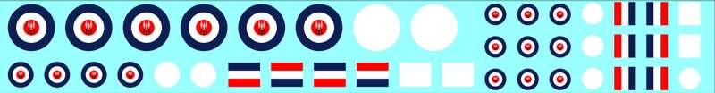 Royal Rhodesian Air Force 1953-63 National Markings -1/72 Scale (Viper Decal Products)(MAF72010A)