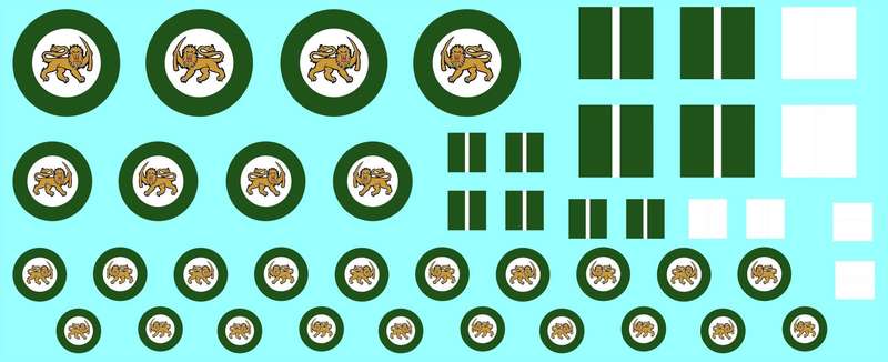 Rhodesian Air Force National Markings Set B - 1/72 Scale (MAF72009B)(VIPER DECAL PRODUCTS)