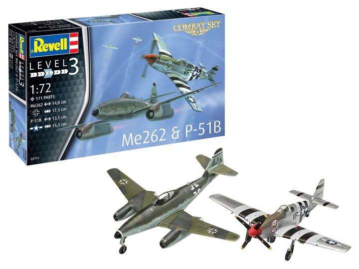 Combat Set Messerschmitt Me262 & P-51B 1/72 Scale Revell 03711