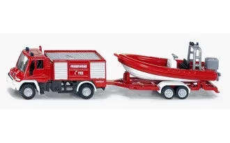 Mercedes-Benz Unimog Fire Engine with Boat DT (Siku 1636)