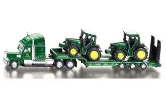 US Low Loader with John Deere Tractors - 1/87 Scale (Siku 1837)