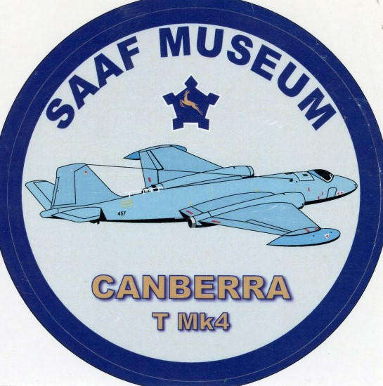 SAAF Museum Canberra T. Mk.4 Sticker (SM16)