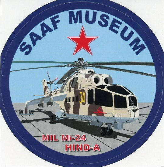 SAAF Museum Mil Mi-24 Hind A Sticker (SA3)