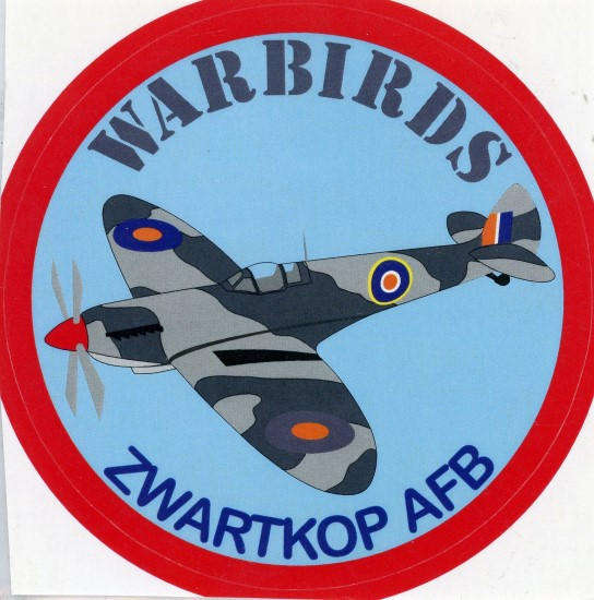 Warbirds Zwartkop AFB (Spitfire) Sticker (SM7)