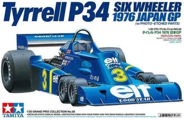 Tyrrell P34 1976 Japan Grand Prix with Photo-etch Parts - 1/20 Scale (Tamiya 20058)