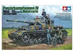 PzKw IV Ausf. G Early & Motorcycle Set - 1/35 Scale (Tamiya 25209)
