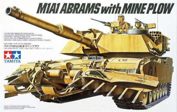 US M1A1 Abrams with Mine Plow - 1/35 Scale (Tamiya 35158)