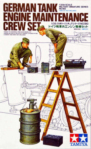 German Engine Maintenance Crew - 1/35 Scale (Tamiya 35180)